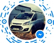Just scan to start a Facebook messenger chat.