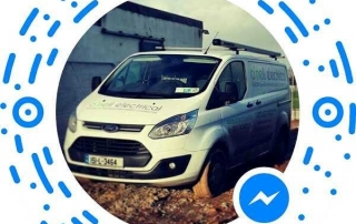 Just scan to start a Facebook messenger chat.