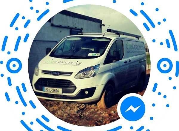 Just scan to start a Facebook messenger chat.