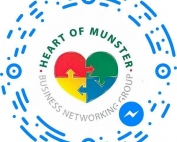 Just scan to start a Facebook messenger chat.